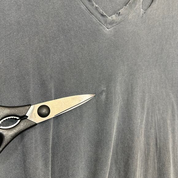 n:Philanthropy Small Gray Distressed Shirt Dress Ripped Morrison Knot Athleisure - Picture 7 of 14